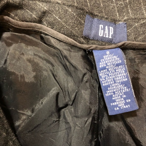 GAP Wool Pinstriped Straight Leg Trousers - Picture 16 of 17